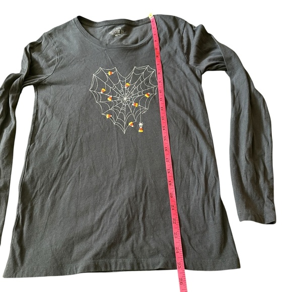 J Crew long sleeve Halloween spiderweb heart shirt, women’s XS extra small - Picture 5 of 9